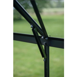 HALLS szklarnia ogrodowa ICON PLANTHOUSE 6 (7,3 m2; 1,93 x 3,79 m) czarna, szkło hartowane + baza